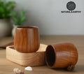 Handmade Jujube Wooden Cup - Lightweight Eco-Friendly  Wood Tea & Coffee Cups  – Rustic Wooden Mugs