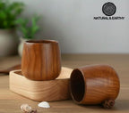 Handmade Jujube Wooden Cup - Lightweight Eco-Friendly  Wood Tea & Coffee Cups  – Rustic Wooden Mugs