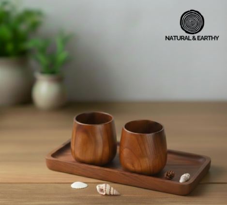 Handmade Jujube Wooden Cup - Lightweight Eco-Friendly  Wood Tea & Coffee Cups  – Rustic Wooden Mugs