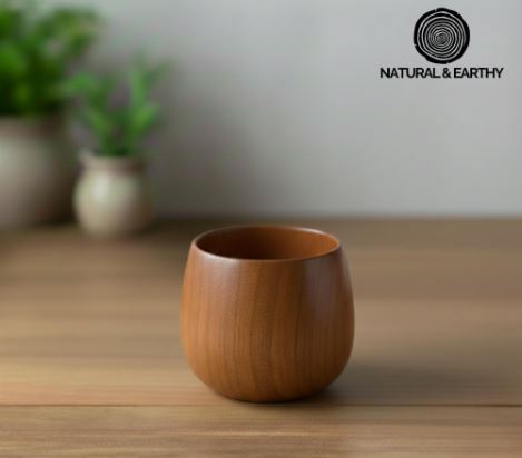 Handmade Jujube Wooden Cup - Lightweight Eco-Friendly  Wood Tea & Coffee Cups  – Rustic Wooden Mugs