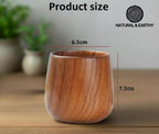 Handmade Jujube Wooden Cup - Lightweight Eco-Friendly  Wood Tea & Coffee Cups  – Rustic Wooden Mugs