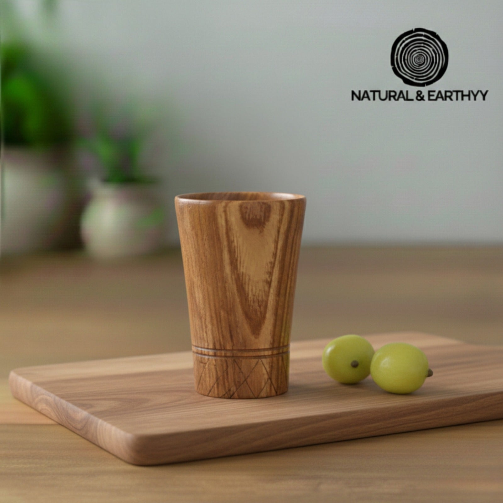 Handmade Japanese Wooden Cup - 250ml Natural Wood Tea & Coffee Mug