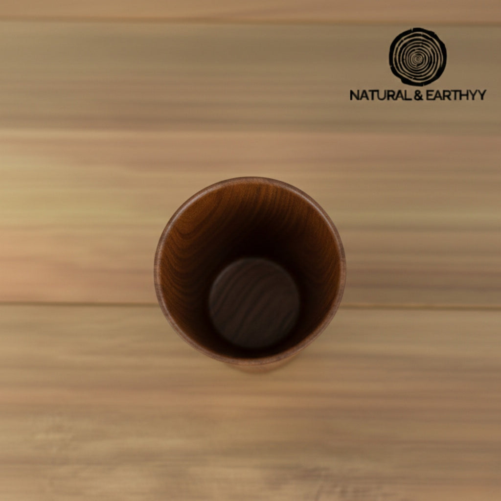 Handmade Japanese Wooden Cup - 250ml Natural Wood Tea & Coffee Mug