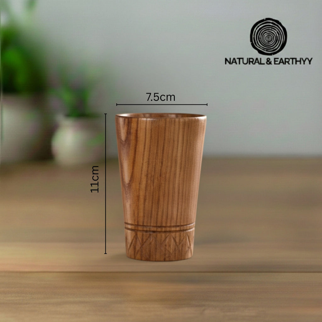 Handmade Japanese Wooden Cup - 250ml Natural Wood Tea & Coffee Mug