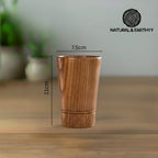 Handmade Japanese Wooden Cup - 250ml Natural Wood Tea & Coffee Mug