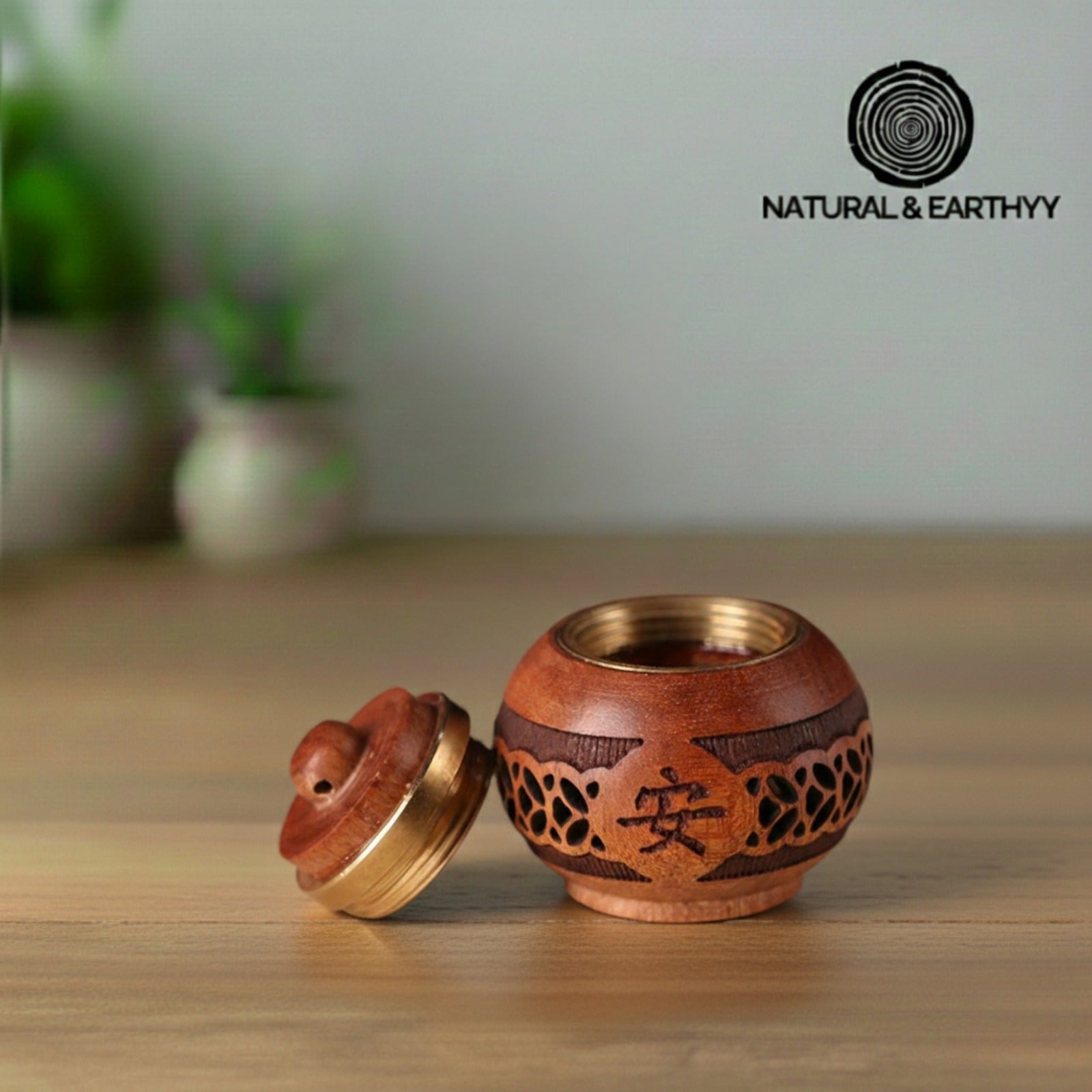 Handmade Wooden Aroma Diffuser Necklace | Essential Oil Pendant