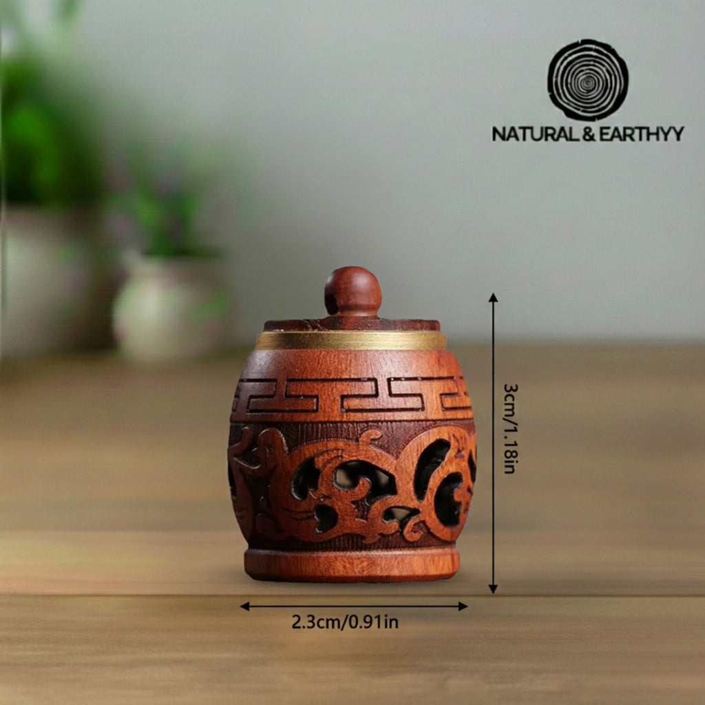 Handmade Wooden Aroma Diffuser Necklace | Essential Oil Pendant