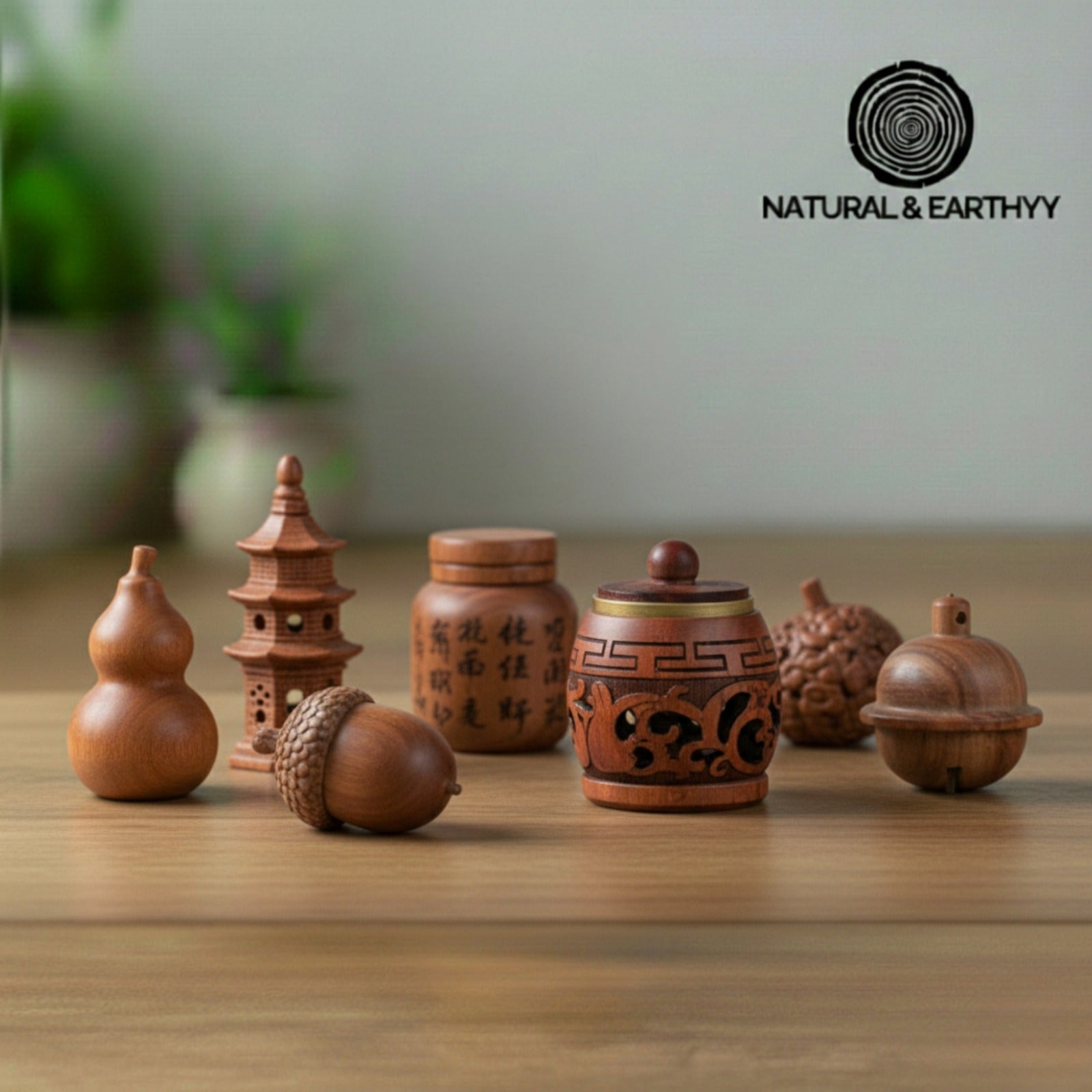 Handmade Wooden Aroma Diffuser Necklace | Essential Oil Pendant