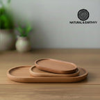 Oak Oval Serving Trays | Modern Minimalist Decor