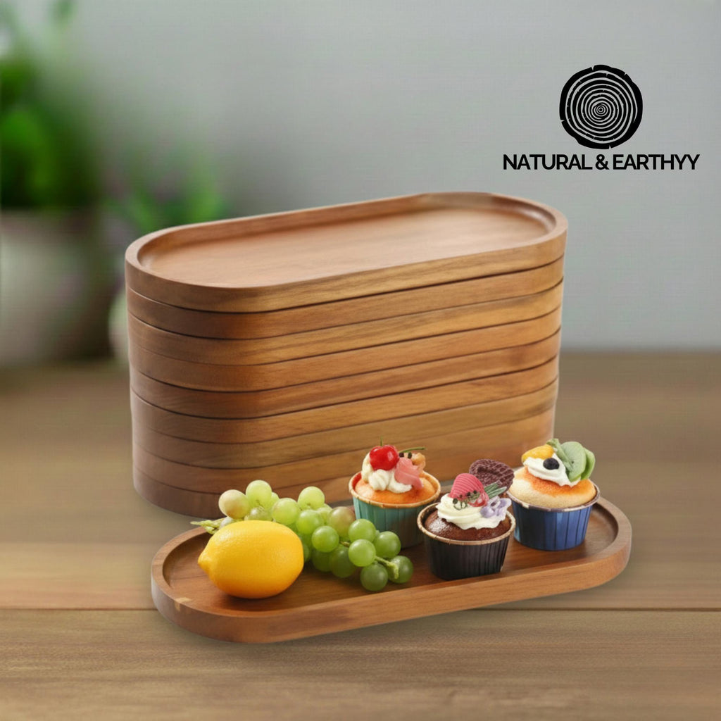Oak Oval Serving Trays | Modern Minimalist Decor