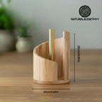 Modern Wood Paper Towel Holder | One-Hand Tear Kitchen Roll Dispenser